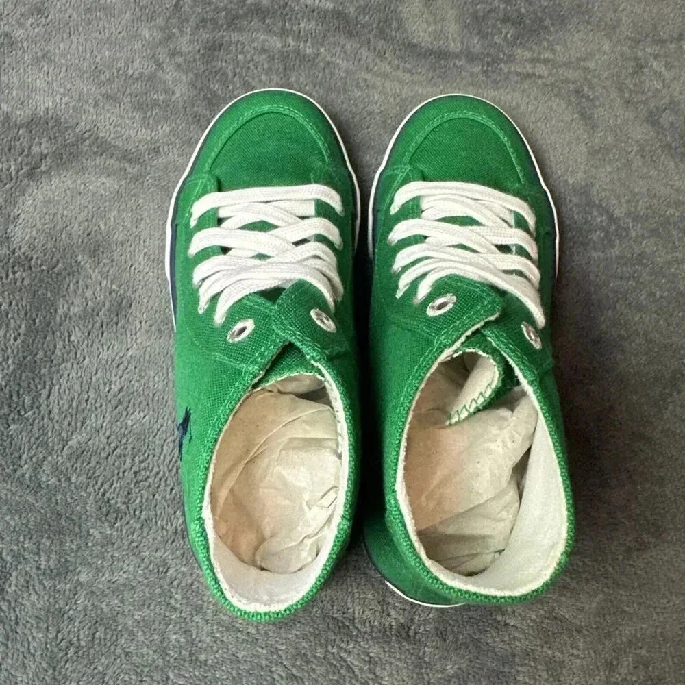 Polo Ralph Lauren Kelly Brisbane Hi 91718 Kids Sneaker Green Size 2